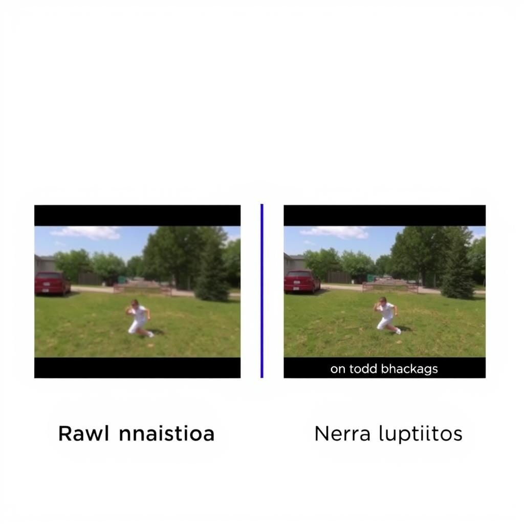 Comparison of raw vs processed video in CapCut