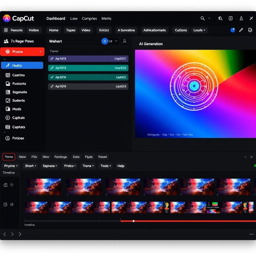 CapCut AI interface overview