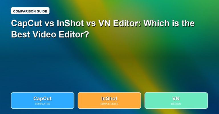 CapCut vs InShot vs VN Editor: Which is the Best Video Editor?